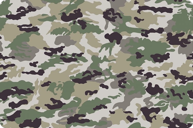 American Mini Camo Camouflage Cuddle® Minky Fabric 