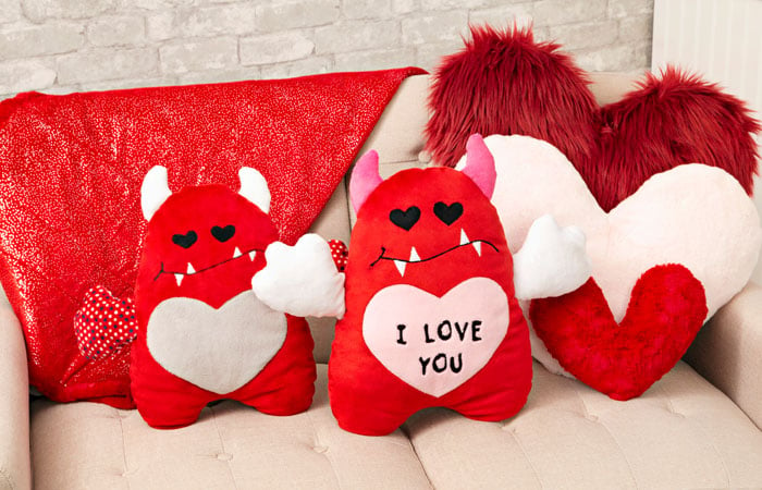 Valentine's Day Love Monsters made in Cuddle® Minky Fabric