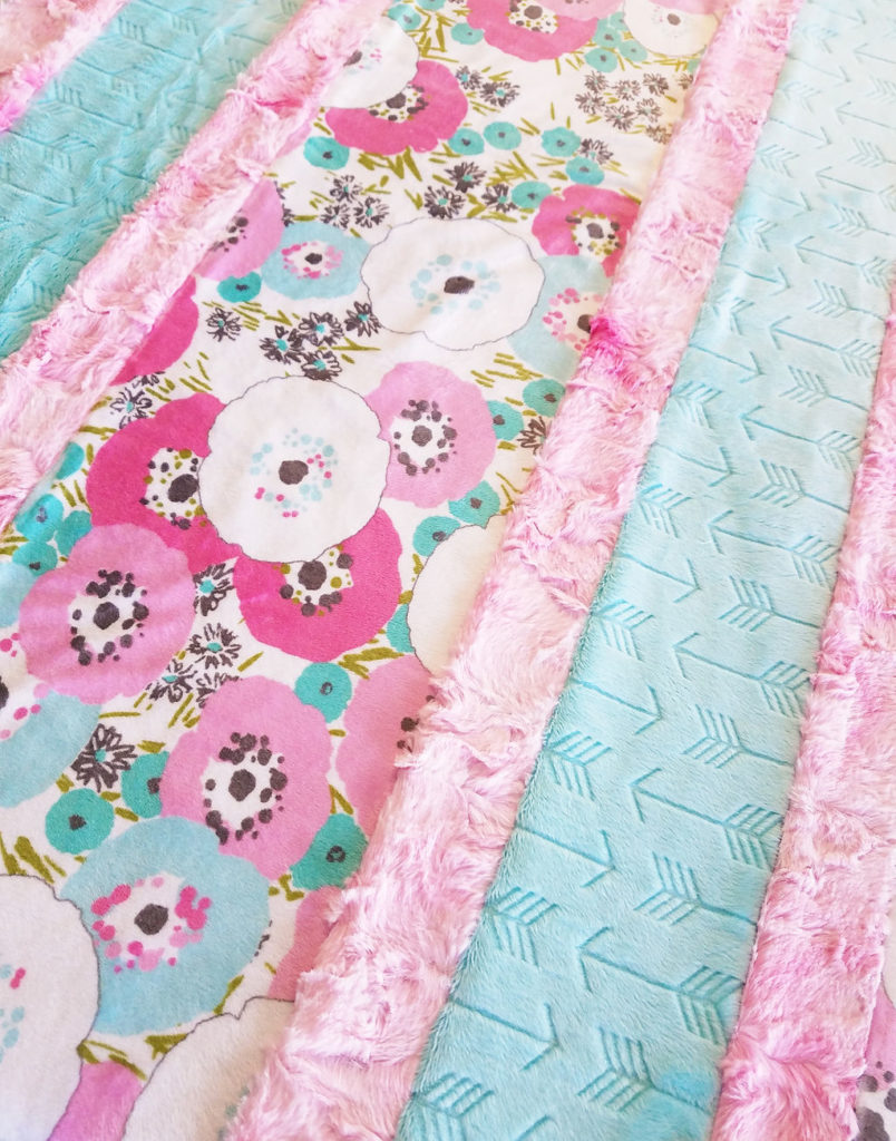 minky fabric quilt strips