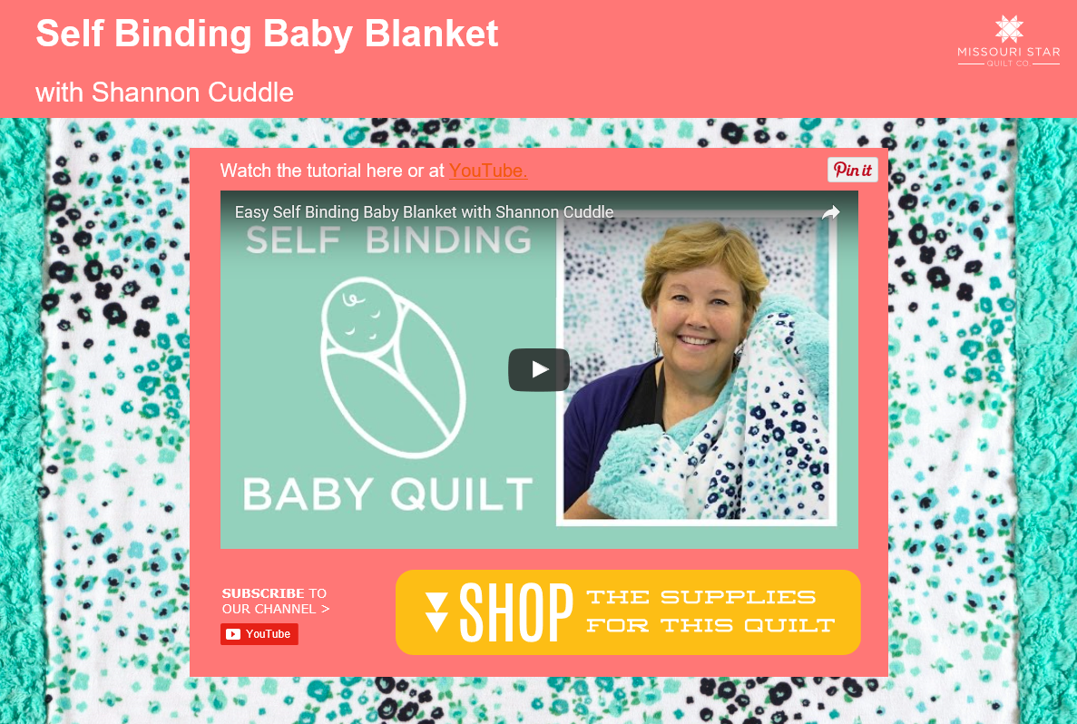 Easy Cuddle Self-Binding Baby Blanket