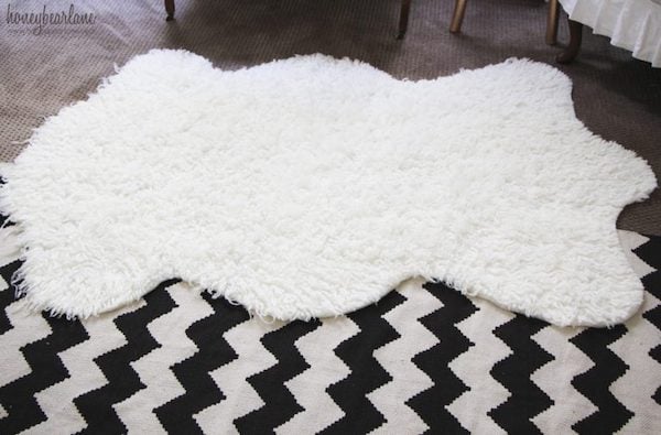 How to Trim a Rug to Fit a Small Space - Honeybear Lane