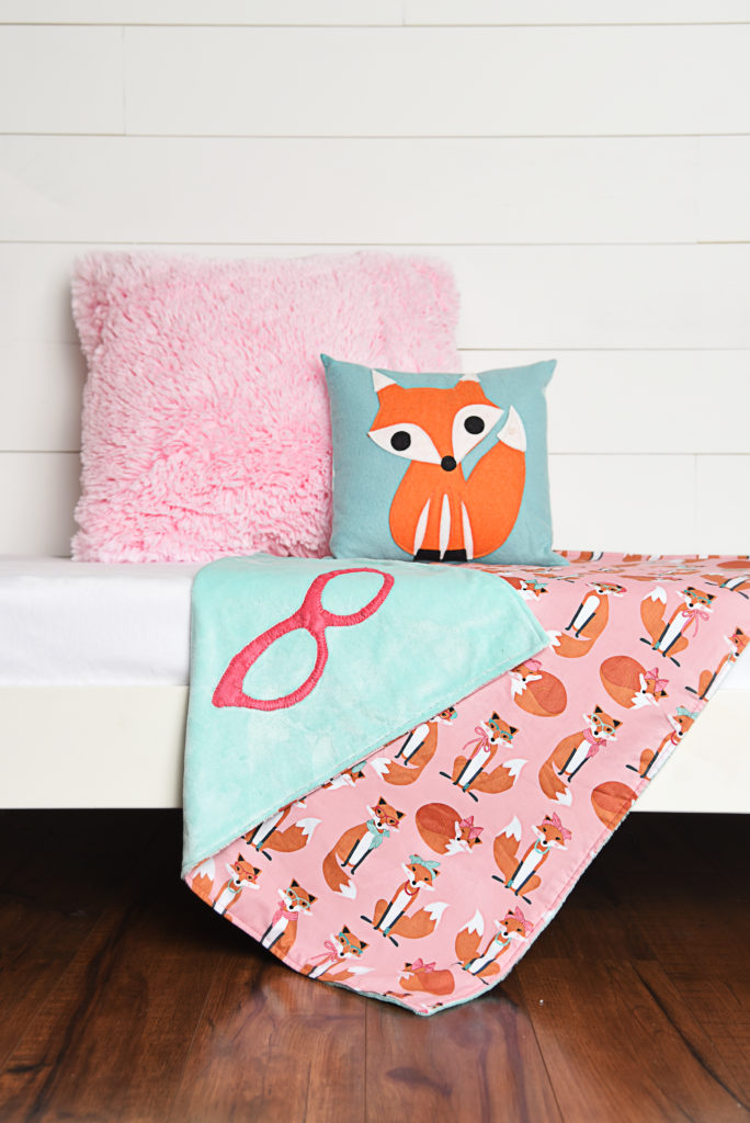 DIY: Cuddle® Minky Fabric Fox Applique Blanket